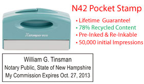 New Hampshire Notary Pocket Stamp