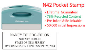 New Jersey Notary Pocket Stamp