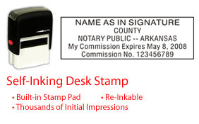 AR-NOTARY-SELF-INKER - Arkansas Notary Self Inking Stamp