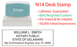 Delaware Notary Desk Stamp