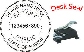 Hawaii Notary Desk Seal