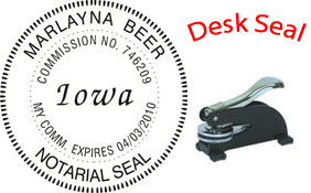 Iowa Notary Desk Seal