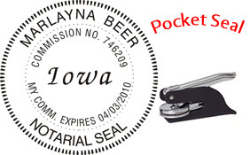 Iowa Notary Pocket Seal