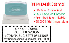 Illinois Notary Desk Stamp