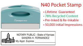 Kansas Notary Pocket Stamp
