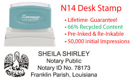 Louisiana Notary Desk Stamp