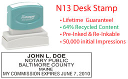 Maine Notary Desk Stamp