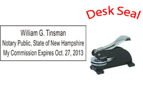 New Hampshire Notary Desk Seal