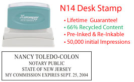 New Jersey Notary Desk Stamp