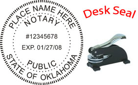 Oklahoma Notary Desk Seal