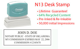 Oklahoma Notary Desk Stamp