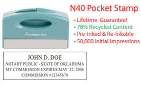 Oklahoma Notary Pocket Stamp