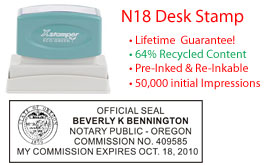 Oregon Notary Desk Stamp