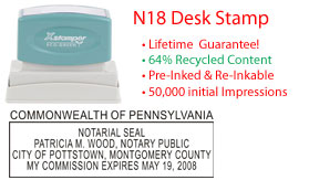 Pennsylvania Notary Desk Stamp