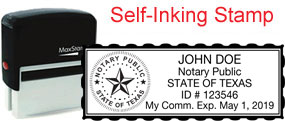 TX-NOTARY-SELF-INKER - Texas Notary Self Inking Stamp