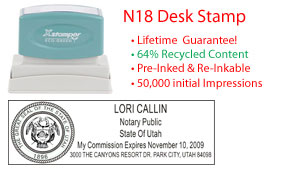 Utah Notary Desk Stamp