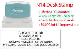 Virginia Notary Desk Stamp
