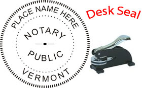 Vermont Notary Desk Seal