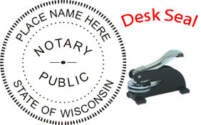 Wisconsin Notary Desk Seal