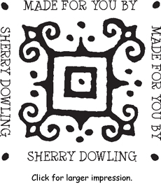Square Monogram Pre-Inked Stamp